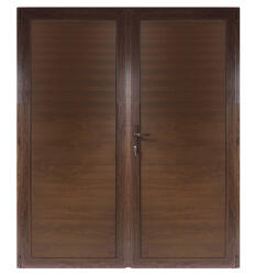 WindowMAG Usa din PVC cu geam termopan 1/3, 4 camere, Nuc, 180×210, Prag PVC, Dreapta