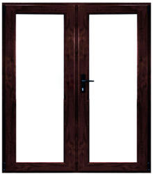WindowMAG Usa din PVC cu geam termopan 3/3, 4 camere, Mahon, 180×210, Prag Aluminiu, Dreapta