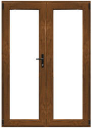 WindowMAG Usa din PVC cu geam termopan 3/3, 4 camere, Stejar auriu, 180×210, Prag PVC, Stanga