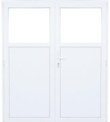 WindowMAG Usa din PVC cu geam termopan 1/3, 4 camere, Alb, 160×210, Prag PVC, Dreapta