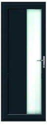 WindowMAG Usa din PVC cu geam termopan, montant vertical 1/3 tip 4, 6 camere, prag aluminiu, stanga , gri antracit , 68 x 200 cm