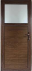 WindowMAG Usa din PVC cu geam termopan 1/3 tip 1, 4 camere, prag pvc, stanga , nuc , 68 x 200 cm