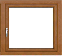 WindowMAG Fereastra PVC termopan, 6 camere, stejar auriu, 40 x 40 cm, simpla deschidere, dreapta
