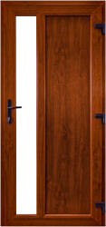 WindowMAG Usa din PVC cu geam termopan, montant vertical 1/3 tip 4, 6 camere, prag pvc, dreapta , stejar auriu , 88 x 200 cm