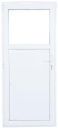 WindowMAG Usa din PVC cu geam termopan 1/3 tip 1, 4 camere, prag pvc, stanga , alb , 78 x 190 cm