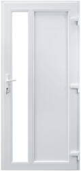 WindowMAG Usa din PVC cu geam termopan, montant vertical 1/3 tip 4, 6 camere, prag aluminiu, dreapta , alb , 98 x 200 cm