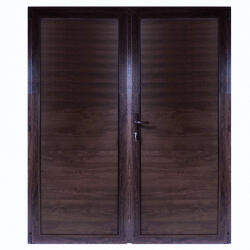 WindowMAG Usa din PVC cu panel PVC , 6 camere, Wenge, 180×210, Prag PVC, Dreapta