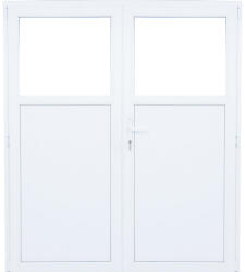 WindowMAG Usa din PVC cu geam termopan 1/3, 4 camere, Alb, 180×210, Prag Aluminiu, Stanga