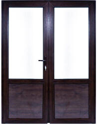 WindowMAG Usa din PVC cu geam termopan 2/3, 4 camere, Wenge, 180×210, Prag PVC, Stanga