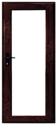 WindowMAG Usa din PVC cu geam termopan 3/3 tip 3, 4 camere, prag aluminiu, dreapta , mahon , 78 x 200 cm