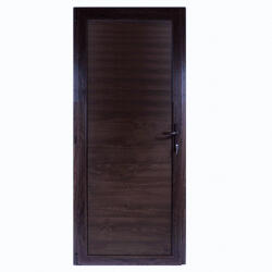 WindowMAG Usa din PVC cu panel tip 5, 6 camere, prag aluminiu, stanga , wenge , 68 x 200 cm