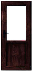 WindowMAG Usa din PVC cu geam termopan 2/3 tip 2, 4 camere, prag aluminiu, dreapta , mahon , 98 x 200 cm