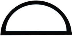 WindowMAG Fereastra PVC termopan tip arcada, 4 camere, gri antracit, 120 x 60 cm, fix