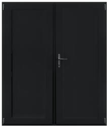 WindowMAG Usa din PVC cu panel PVC , 6 camere, Black Brown, 180×210, Prag Aluminiu, Dreapta