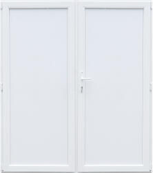 WindowMAG Usa din PVC cu panel PVC , 4 camere, Alb, 200×210, Prag Aluminiu, Dreapta