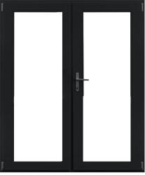 WindowMAG Usa din PVC cu geam termopan 3/3, 4 camere, Black Brown, 180×210, Prag PVC, Dreapta