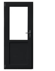 WindowMAG Usa din PVC cu geam termopan 2/3, 4 camere, Gri antracit, 78×205, Prag PVC, Stanga