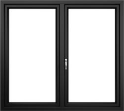 WindowMAG Fereastra PVC termopan, 4 camere, black brown, 146 x 116 cm, fix + dubla deschidere, dreapta