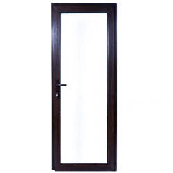 WindowMAG Usa din PVC cu geam termopan 3/3 tip 3, 4 camere, prag aluminiu, dreapta , wenge , 68 x 190 cm