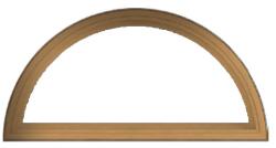 WindowMAG Fereastra PVC termopan tip arcada, 4 camere, stejar auriu, 120 x 60 cm, batanta