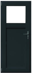 WindowMAG Usa din PVC cu geam termopan 1/3, 6 camere, Gri antracit, 97×197, Prag PVC, Stanga