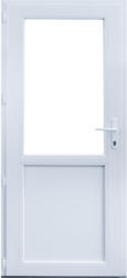 WindowMAG Usa din PVC cu geam termopan 2/3, 6 camere, Alb, 98×198, Prag Aluminiu, Stanga