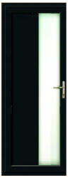 WindowMAG Usa din PVC cu geam termopan, montant vertical 1/3 tip 4, 4 camere, prag pvc, stanga , black brown , 78 x 200 cm