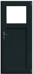WindowMAG Usa din PVC cu geam termopan 1/3 tip 1, 4 camere, prag pvc, dreapta , gri antracit , 98 x 190 cm