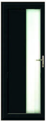 WindowMAG Usa din PVC cu geam termopan, montant vertical 1/3 tip 4, 6 camere, prag pvc, stanga , black brown , 68 x 190 cm