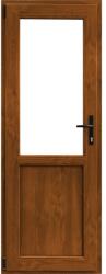 WindowMAG Usa din PVC cu geam termopan 2/3 tip 2, 6 camere, prag pvc, stanga , stejar auriu , 98 x 190 cm