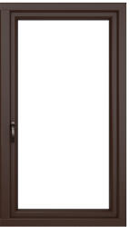 WindowMAG Fereastra PVC termopan, 6 camere, wenge, 71 x 116 cm, dubla deschidere, dreapta