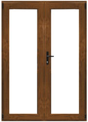 WindowMAG Usa din PVC cu geam termopan 3/3, 6 camere, Stejar auriu, 180×210, Prag PVC, Dreapta