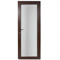 WindowMAG Usa din PVC cu geam termopan 3/3 tip 3, 6 camere, prag aluminiu, dreapta , nuc , 68 x 190 cm