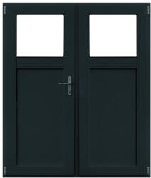 WindowMAG Usa din PVC cu geam termopan 1/3, 4 camere, Gri antracit, 160×210, Prag PVC, Stanga
