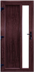 WindowMAG Usa din PVC cu geam termopan, montant vertical 1/3 tip 4, 6 camere, prag pvc, stanga , wenge , 98 x 190 cm