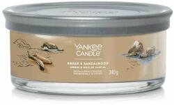 Yankee Candle Signature 5 kanóc Amber & Sandalwood 340 g