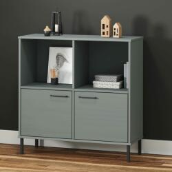 vidaXL Bibliotecă cu picioare metalice OSLO, gri, 90x35x90, 5 cm, lemn (351016) Biblioteca