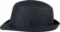 K-UP Uniszex sapka K-UP KP612 Retro panama - Style Straw Hat -59, Black