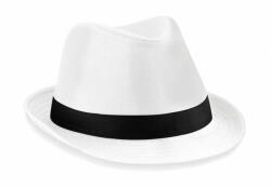 Beechfield Női kalap Beechfield Fedora L/XL, Fehér/Fekete
