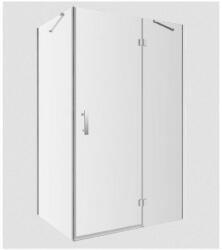 Omnires Cabina de dus dreptunghiulara cu usa cu balamale Omnires Manhattan transparent 100x80 cm (MH1080CRTR) - neakaisa