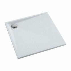 Omnires Cadita de dus patrata din compozit Omnires Stone alb mat 80x80 cm (STONE80/KBM)