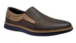 Ciucaleti Shoes Pantofi barbati, casual, din piele naturala, cu elastic, Maro, TEST545M (TEST545M)