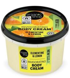 Organic Shop Cremă de corp Clementină și lămâie - Organic Shop Invigorating Body Cream Clementine & Lemon 250 ml