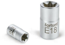 Extol dugófej, torx, 1/2", 61CrV5 mattkróm, 38mm hosszú; E10 FORTUM (4700700)