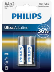 Philips LR6E2B/10 elem ultra alkali aa 2-bliszter (LR6E2B10)