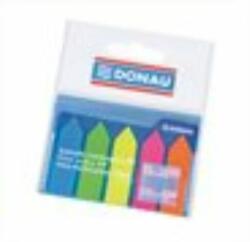 DONAU Jelölőcímke, műanyag, nyíl forma, 5x25 lap, 12x45 mm, DONAU, neon szín (d7556) - irodaszer