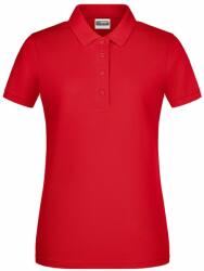 James & Nicholson (Daiber) Női galléros biopamut póló 8009 - Piros | XL (1-8009-1755408)