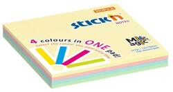 STICK N Öntapadó jegyzettömb, 76x76 mm, 100 lap, STICK N "Magic Pad" pasztell színek (SN21574) - officesprint