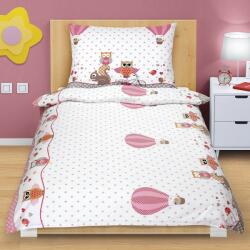 Bellatex Lenjerie de pat din bumbac Bufniță roz, 140 x 200, 70 x 90 cm Lenjerie de pat