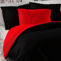 Kvalitex Lenjerie de pat din satin Luxury Collection, roşu /negru, 140 x 200 cm, 70 x 90 cm, 140 x 200 cm, 70 x 90 cm Lenjerie de pat